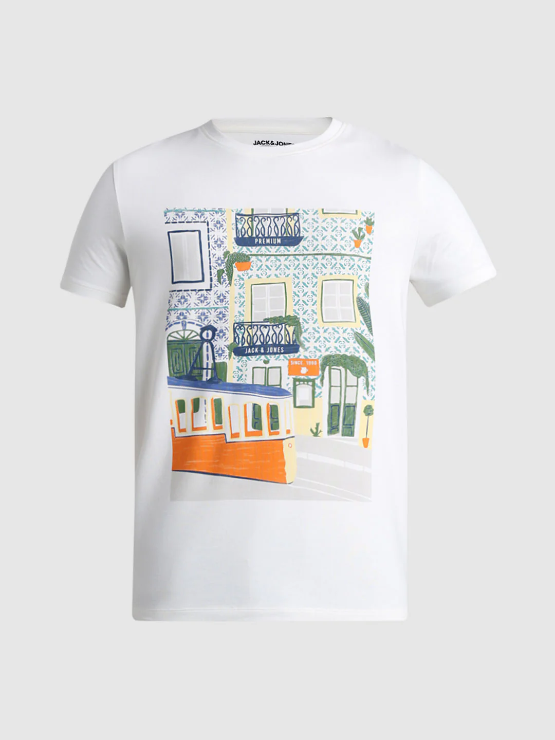 White Graphic Print T-shirt - Image 7