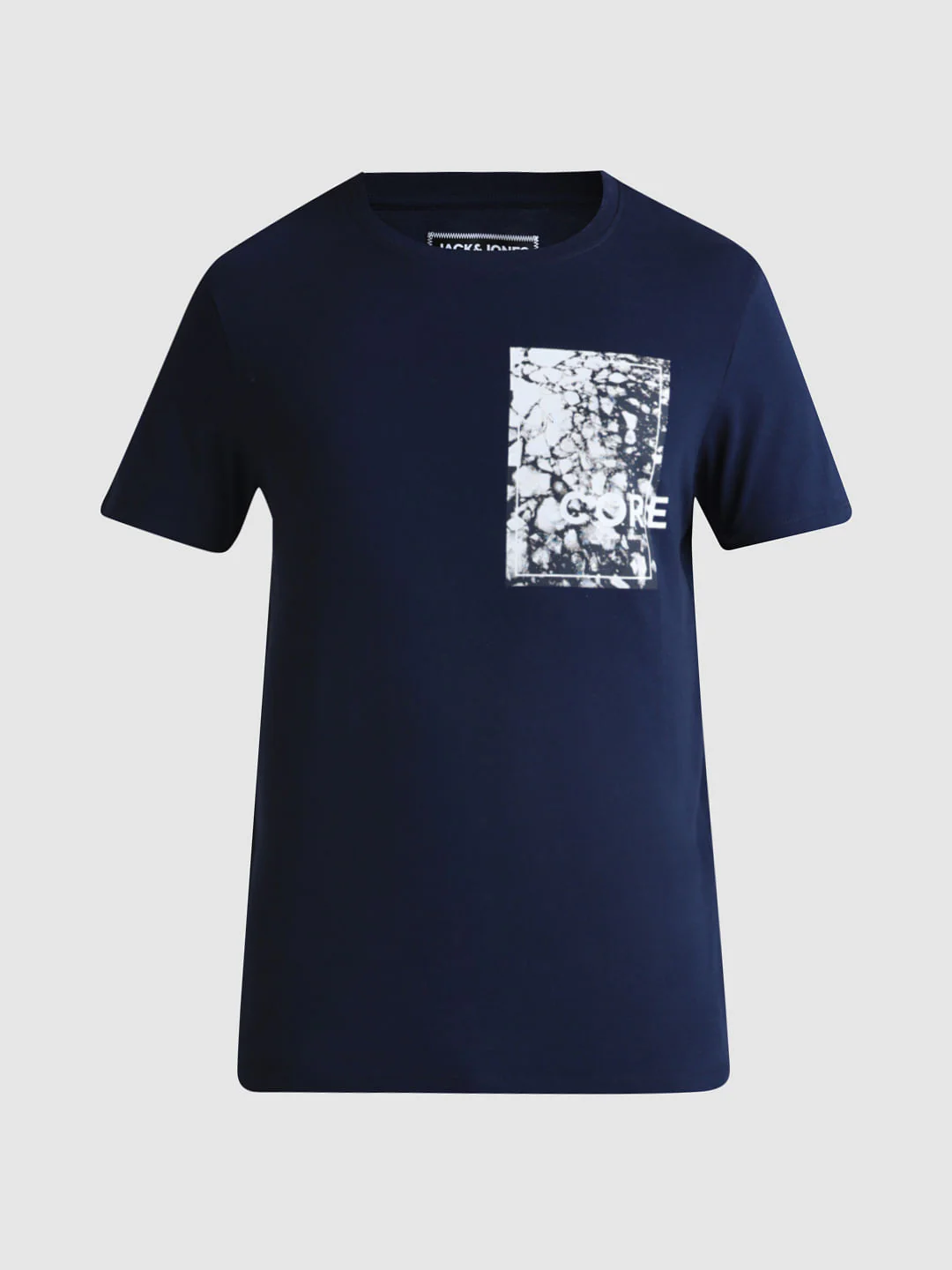 Blue Logo Print Crew Neck T-shirt - Image 7