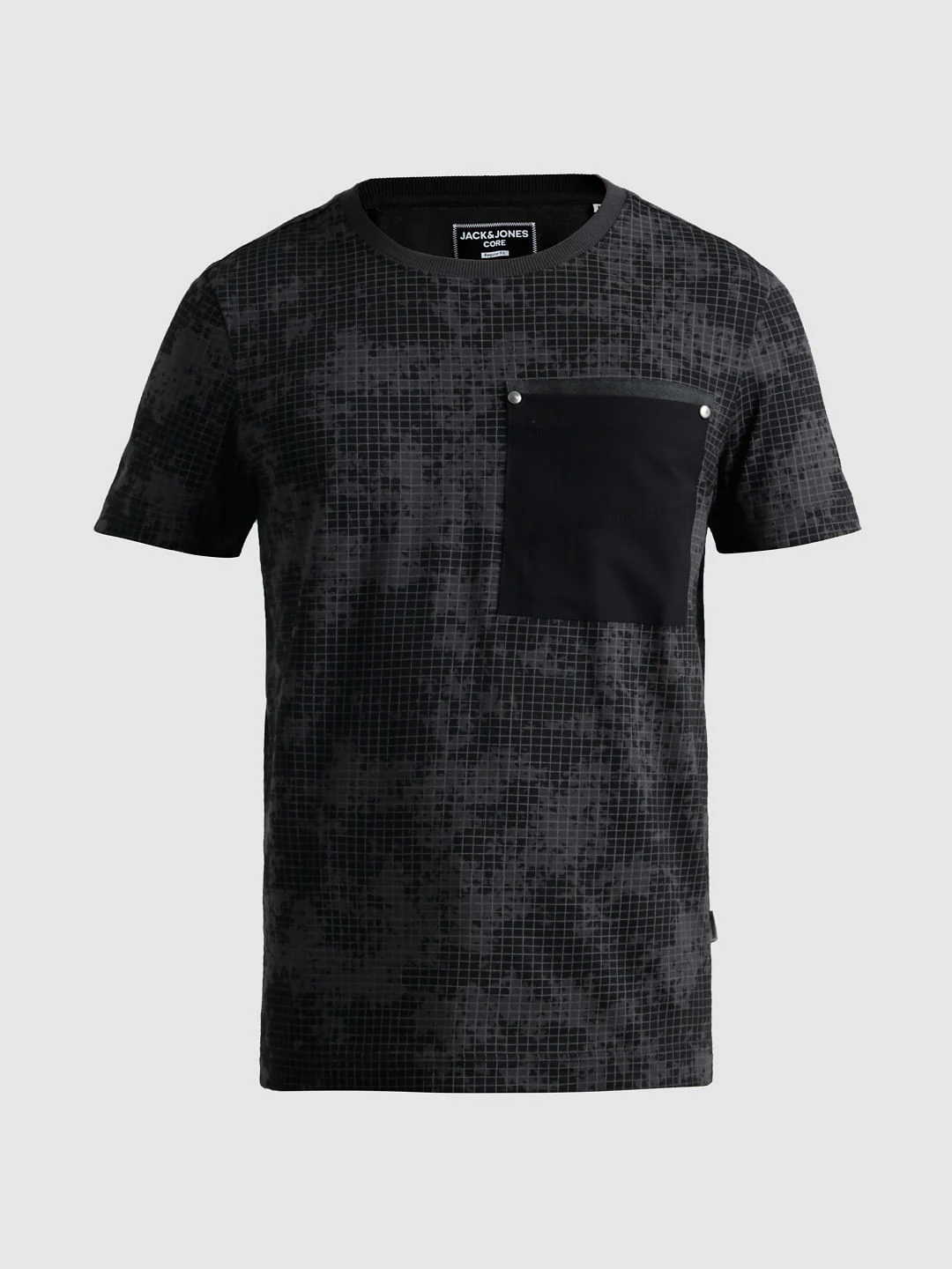 Black Printed Patch Pocket T-shirt - Image 7