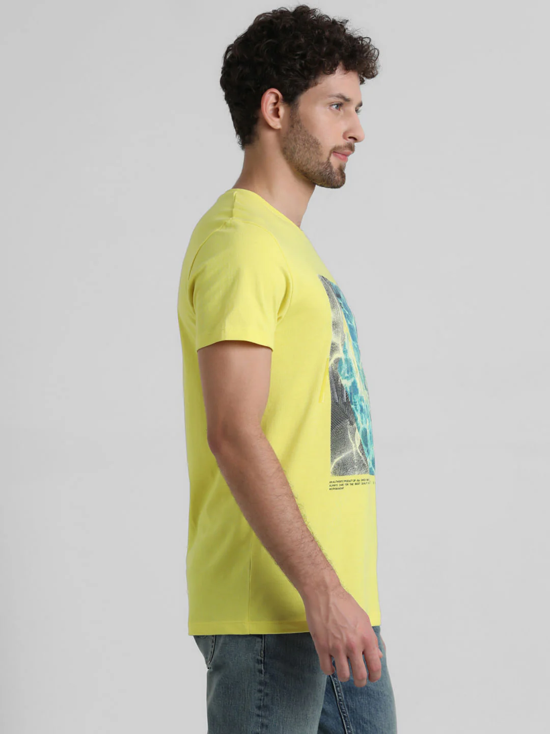 Yellow Graphic Print T-shirt - Image 3