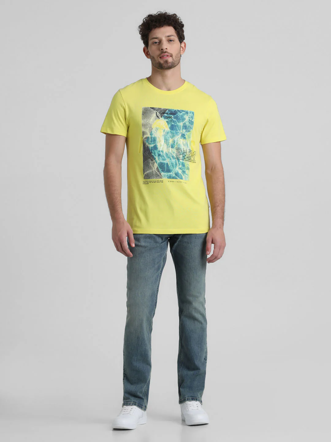 Yellow Graphic Print T-shirt - Image 6