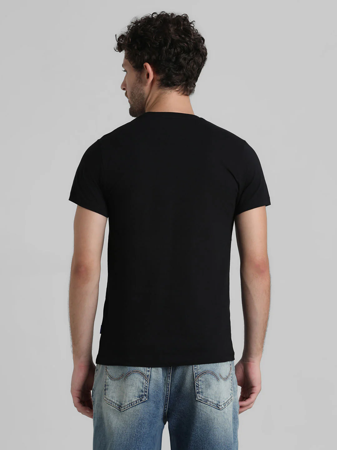 URBAN RACERS by JACK&JONES BLACK LOGO PRINT T-SHIRT - Image 4