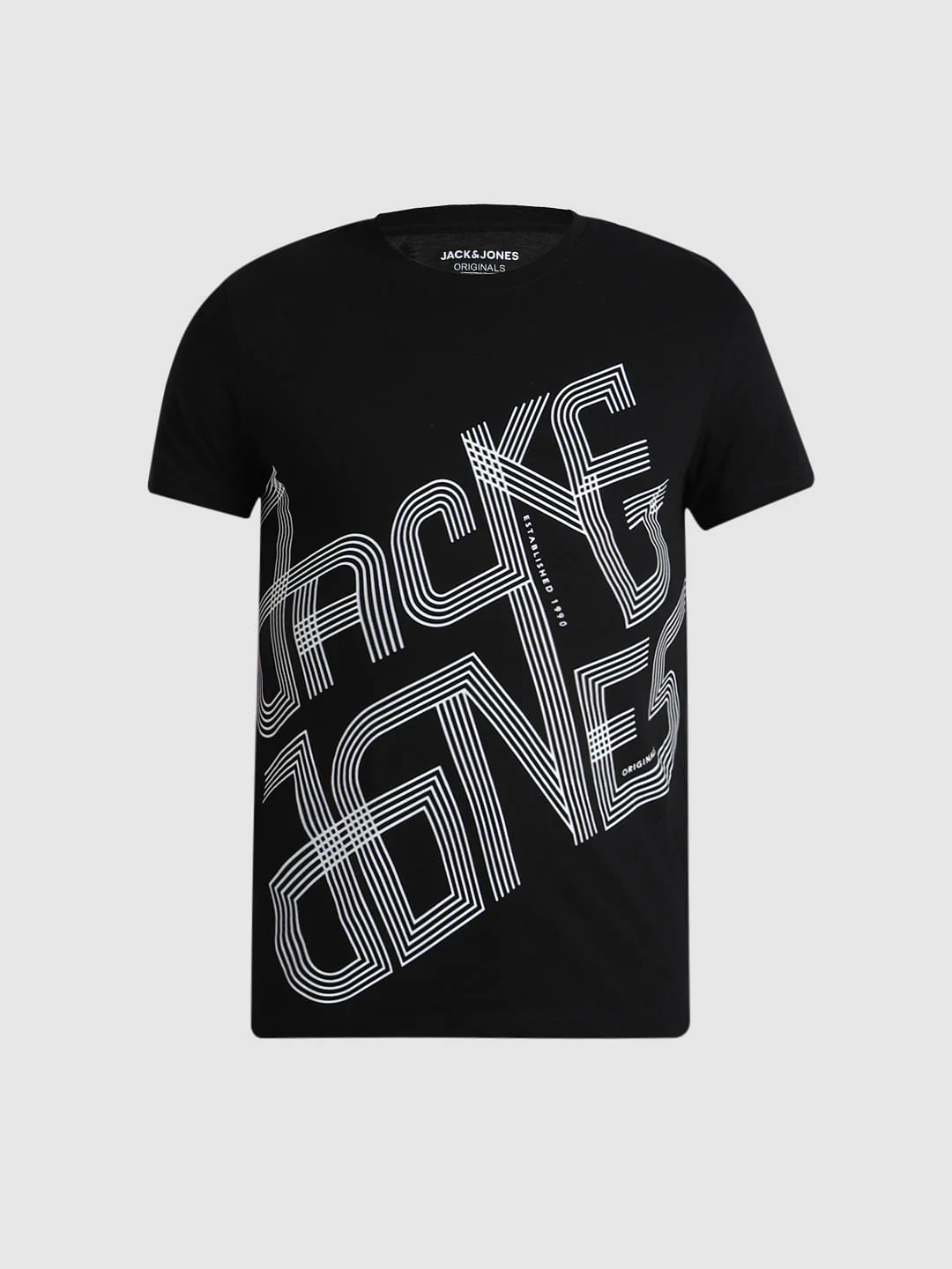 URBAN RACERS by JACK&JONES BLACK LOGO PRINT T-SHIRT - Image 7