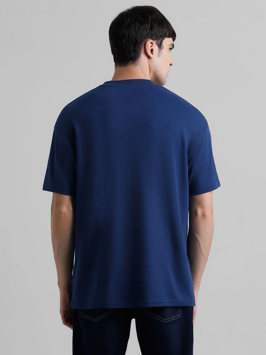 URBAN RACERS by JACK&JONES Blue Logo Print Crew Neck T-shirt - Image 4