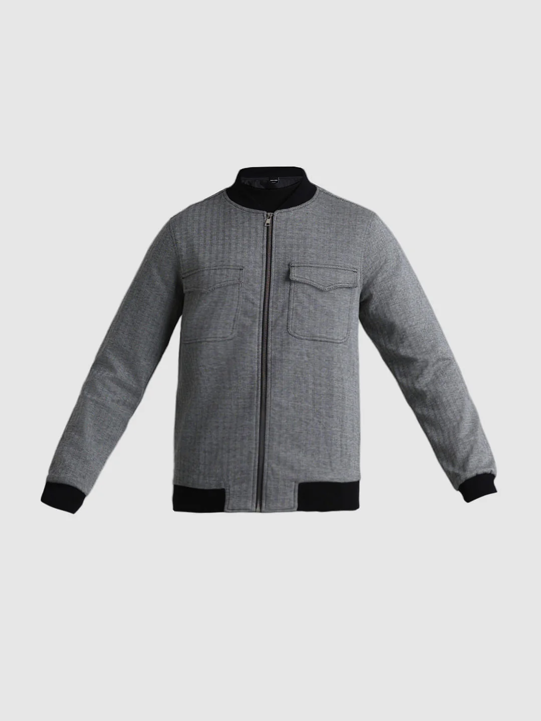 Grey Printed Knit Co-ord Set Jacket - Image 7