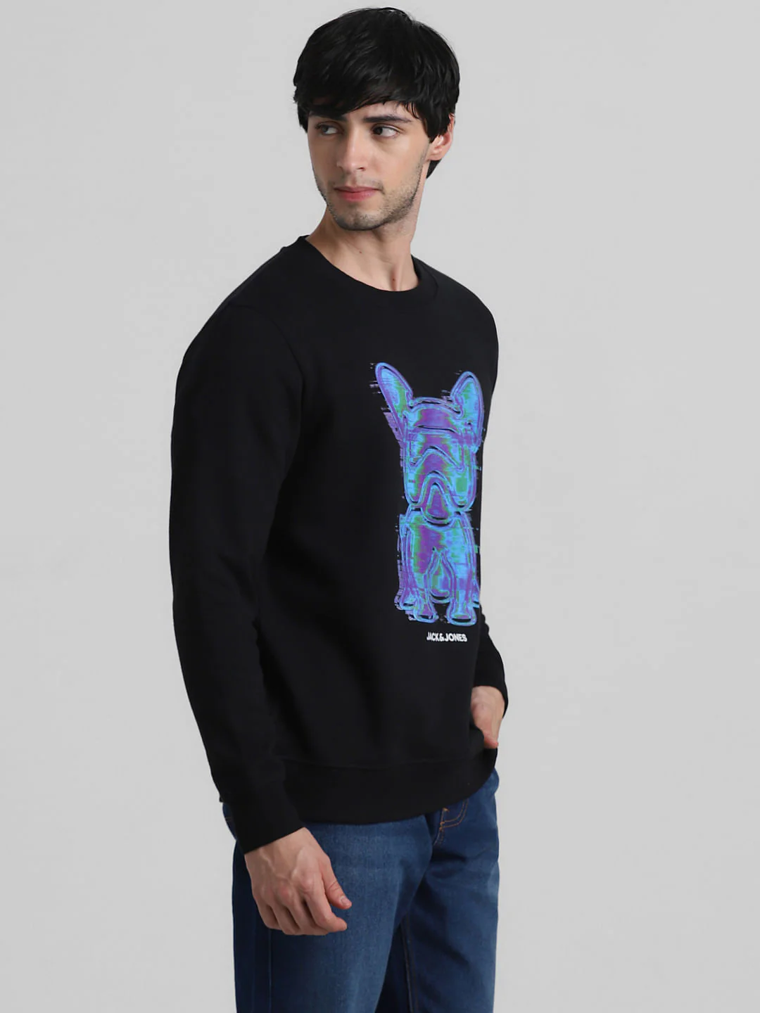 Black Doggo Print Sweatshirt - Image 3