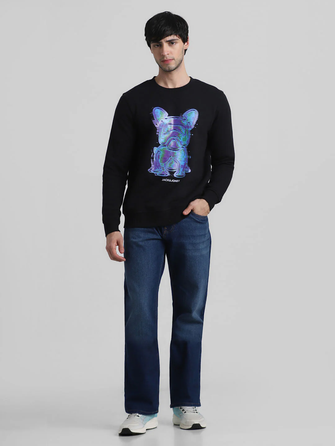 Black Doggo Print Sweatshirt - Image 6