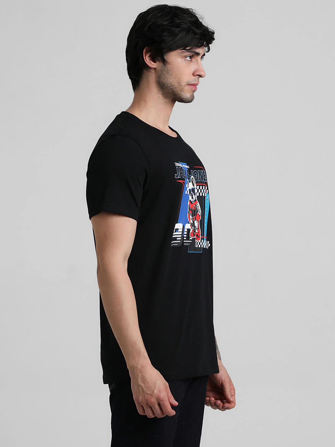 URBAN RACERS by JACK&JONES Black Racer Doggo Print T-shirt - Image 3
