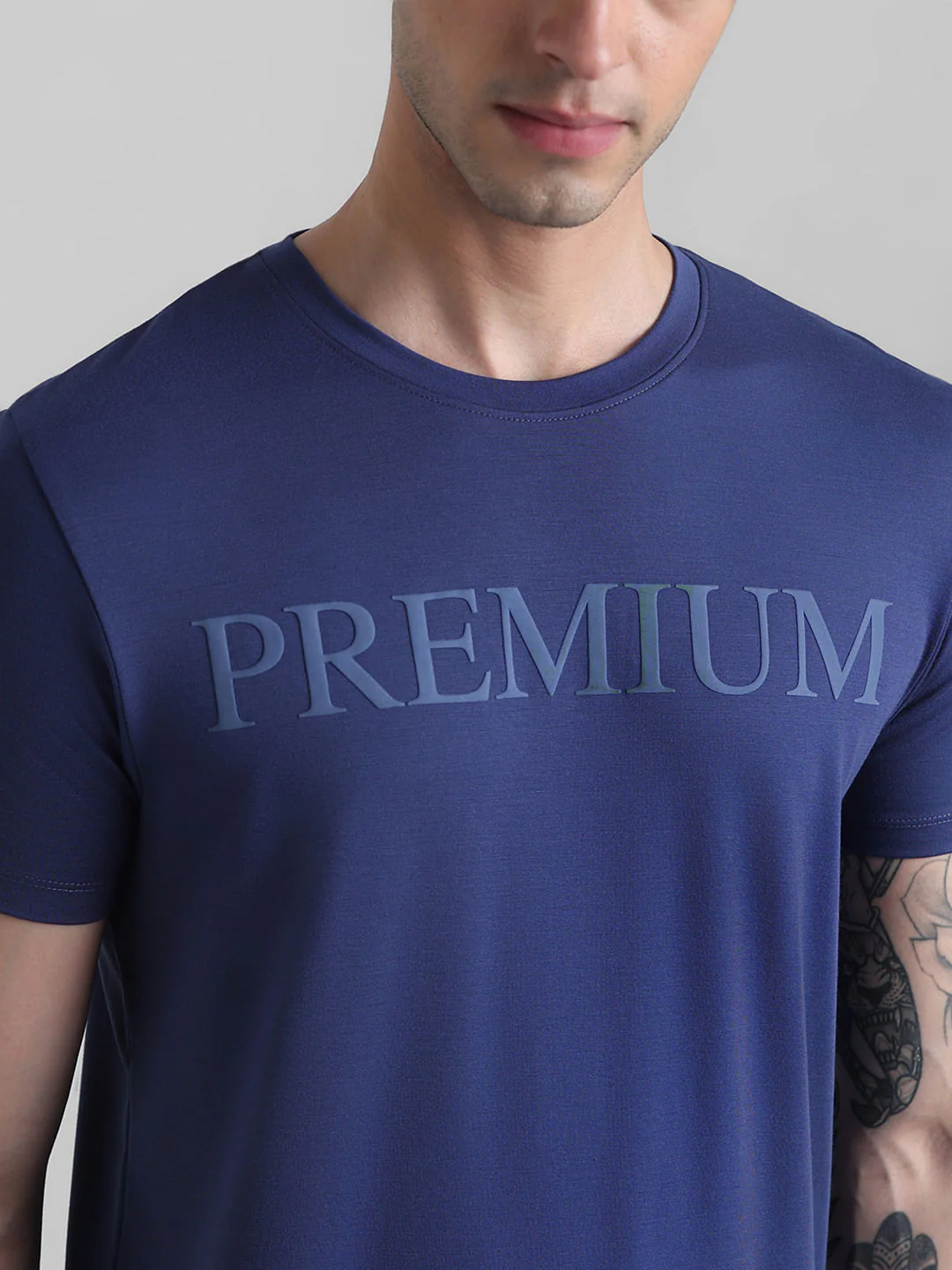 Navy Cotton Oversized T-shirt - Image 5