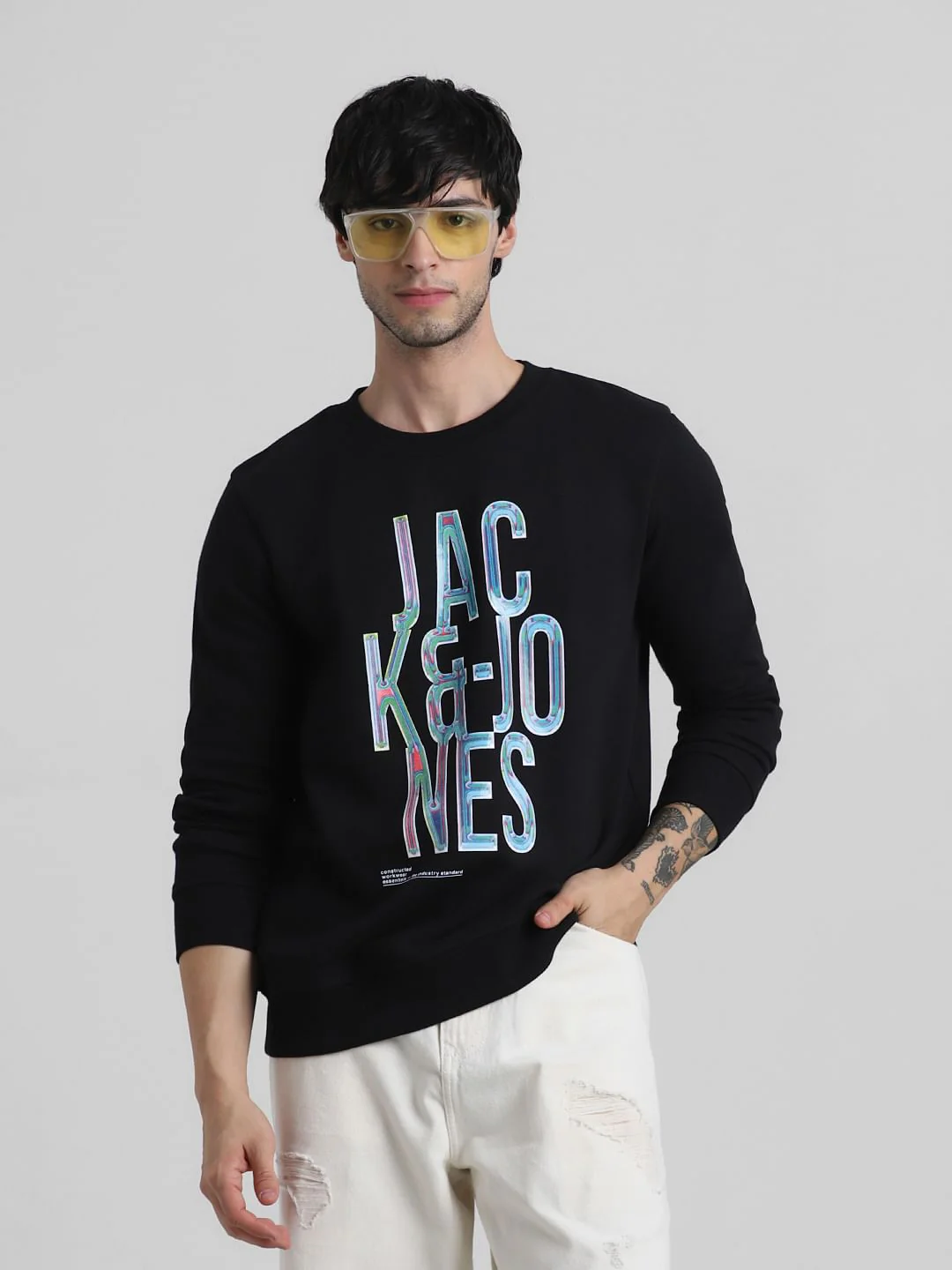 Black Typographic Logo Sweatshirt