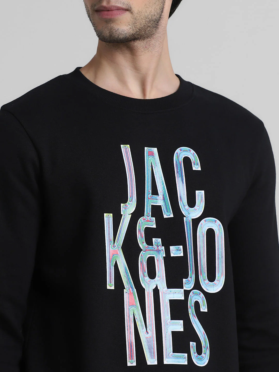 Black Typographic Logo Sweatshirt - Image 5