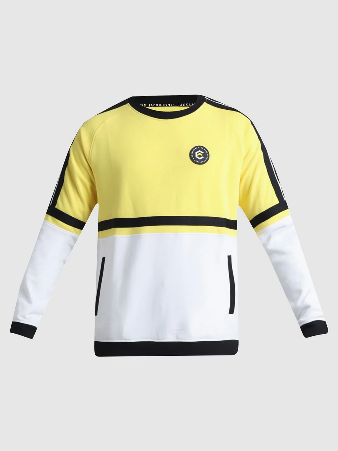 Yellow Colourblocked Sweatshirt - Image 8