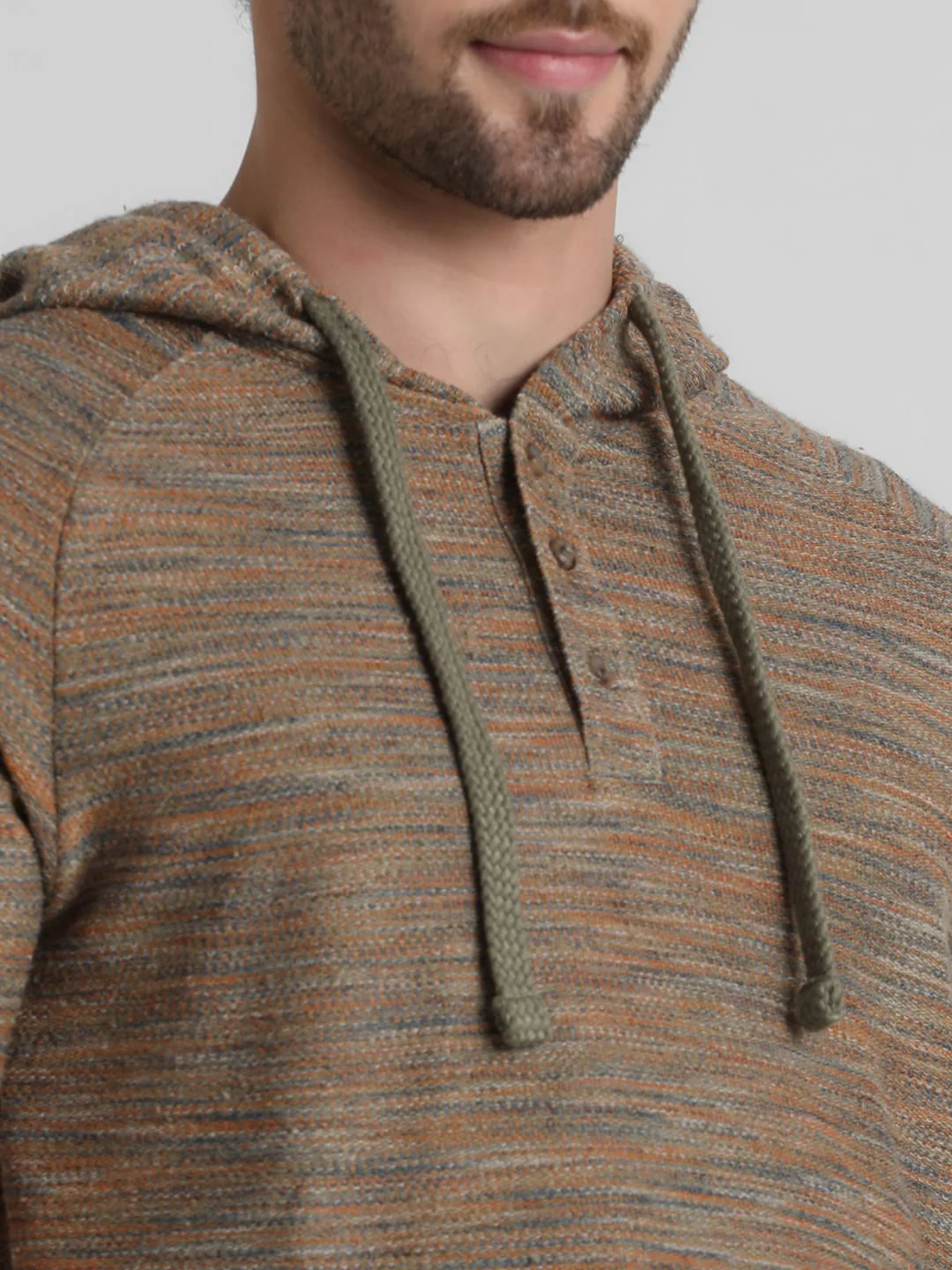 Brown Printed Hooded Sweatshirt - Image 5