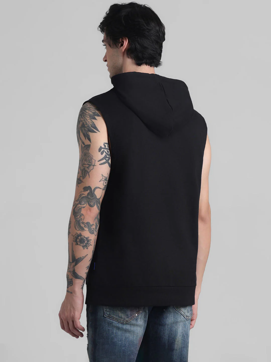 Black Printed Hooded Sweatshirt - Image 4