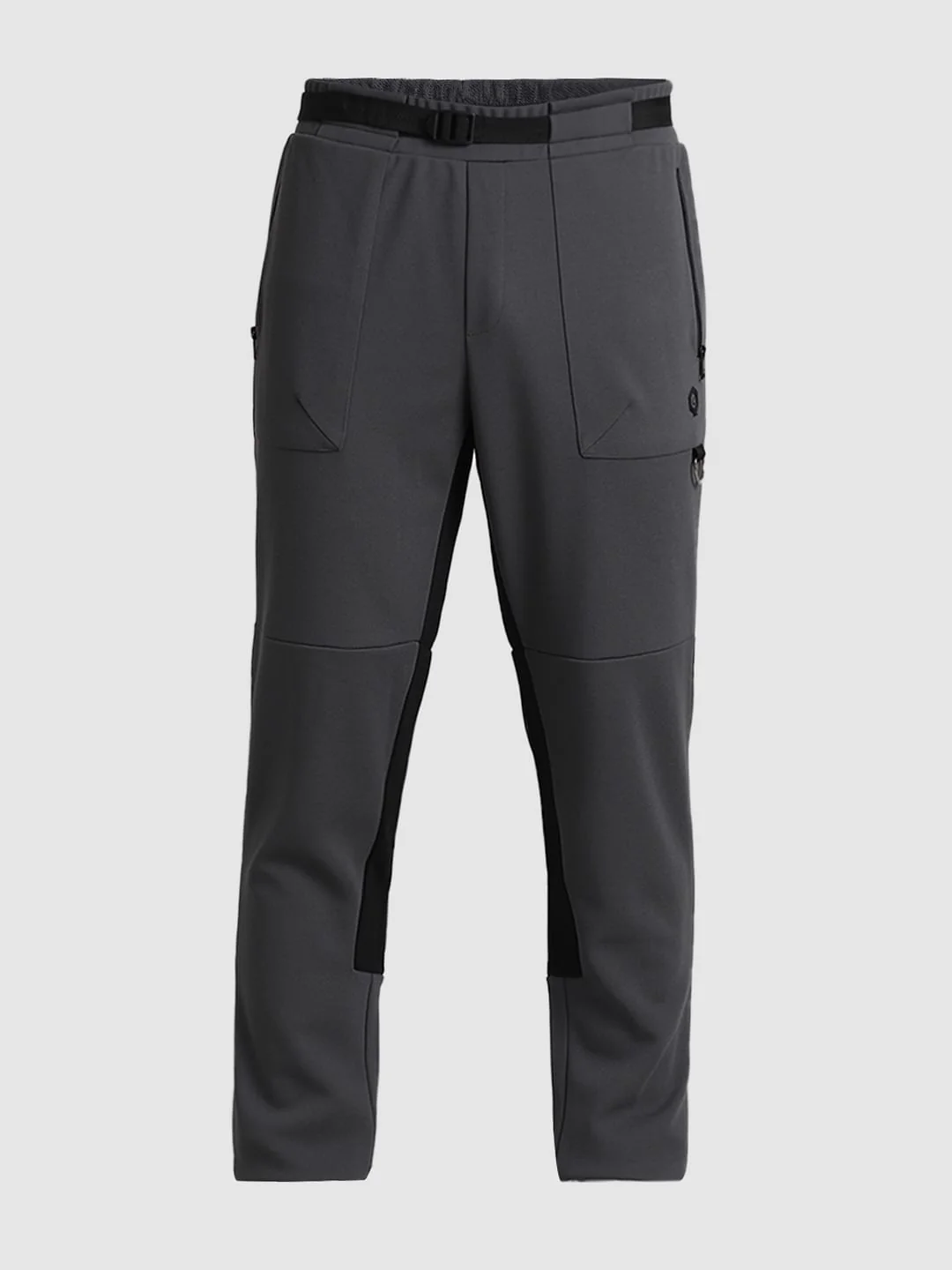 Grey Mid Rise Cut & Sew Sweatpants - Image 6