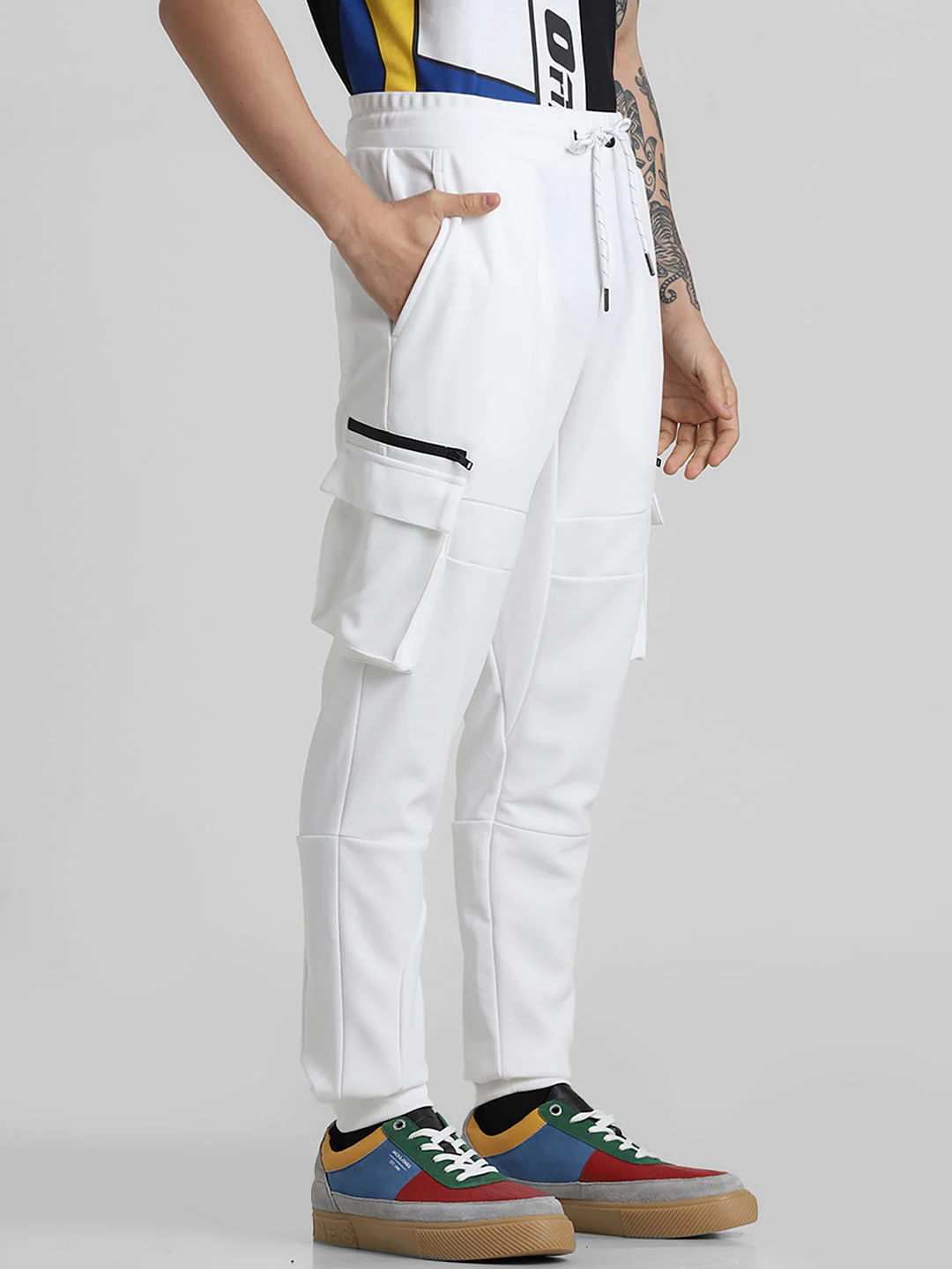 White Mid Rise Sweatpants - Image 2