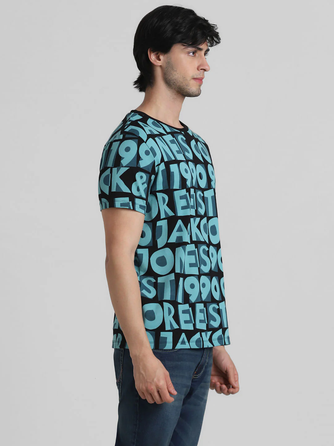 Green Abstract Logo Print T-shirt - Image 3