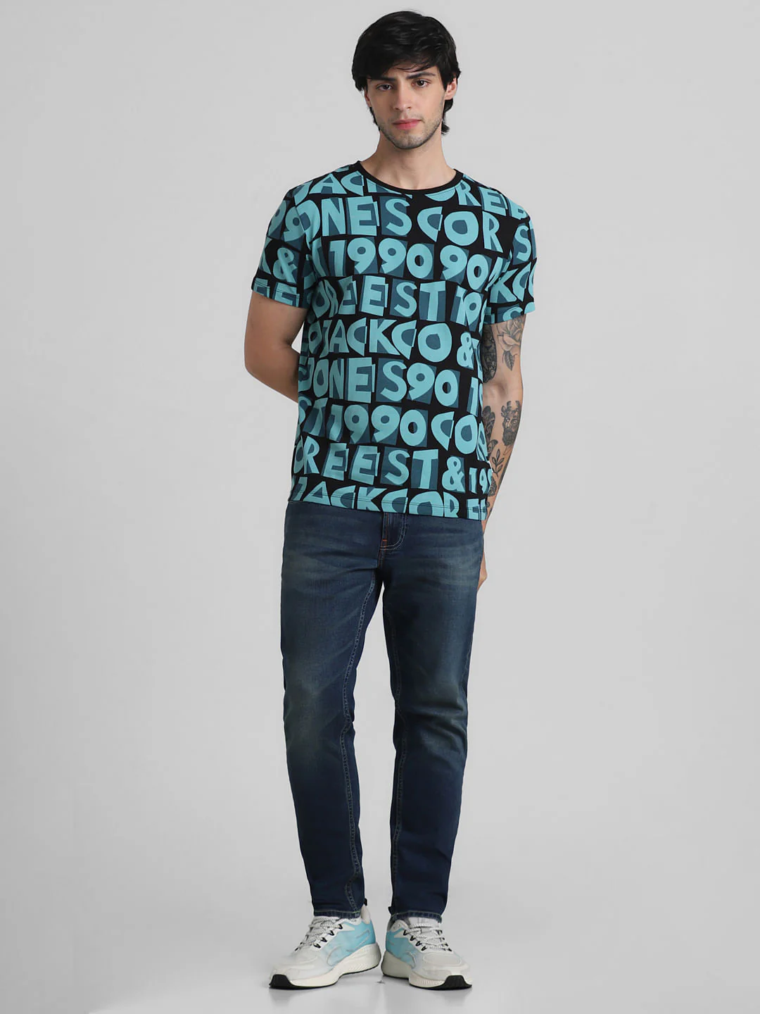 Green Abstract Logo Print T-shirt - Image 6