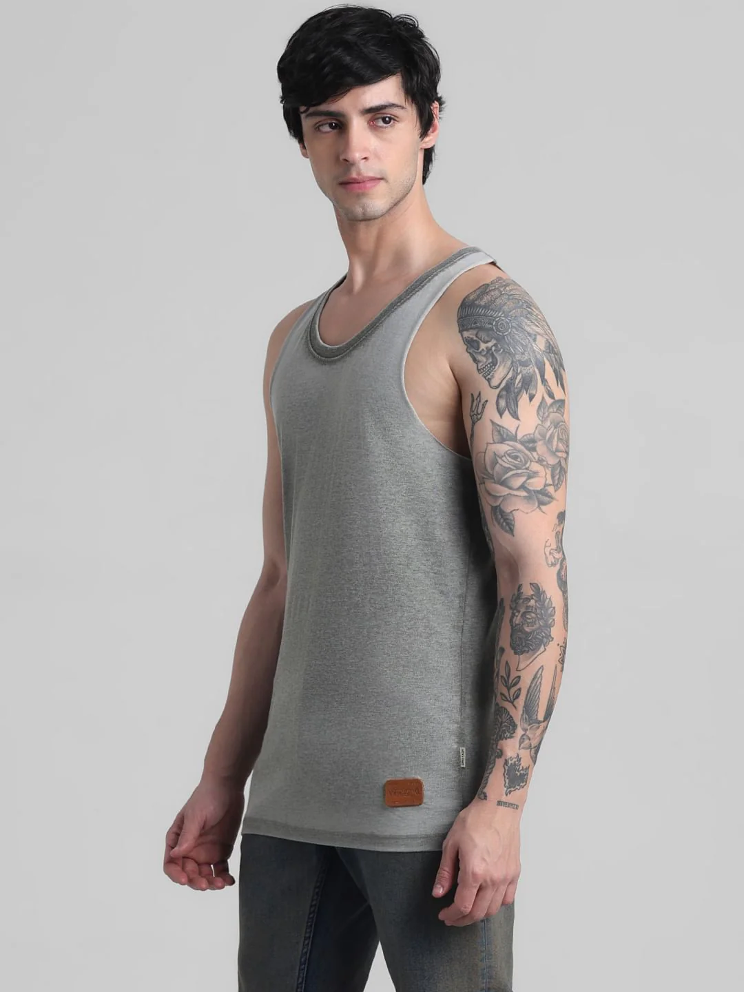 Green Knitted Crew Neck Vest - Image 3