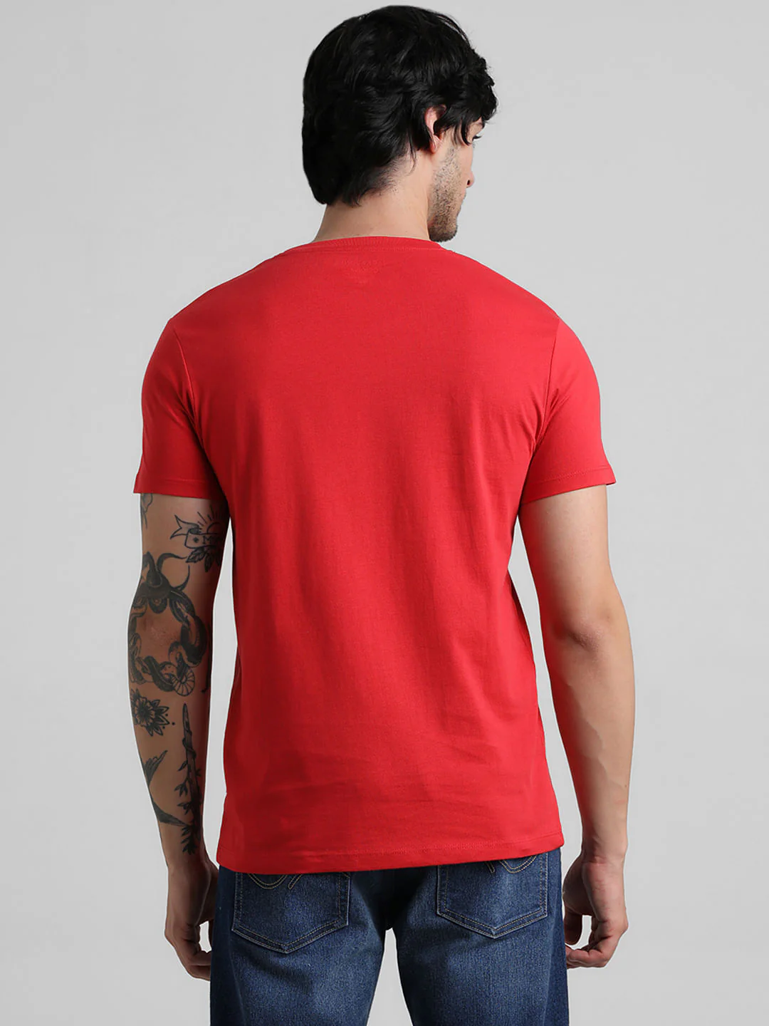 URBAN RACERS by JACK&JONES Red Logo Chest Print T-shirt - Image 4