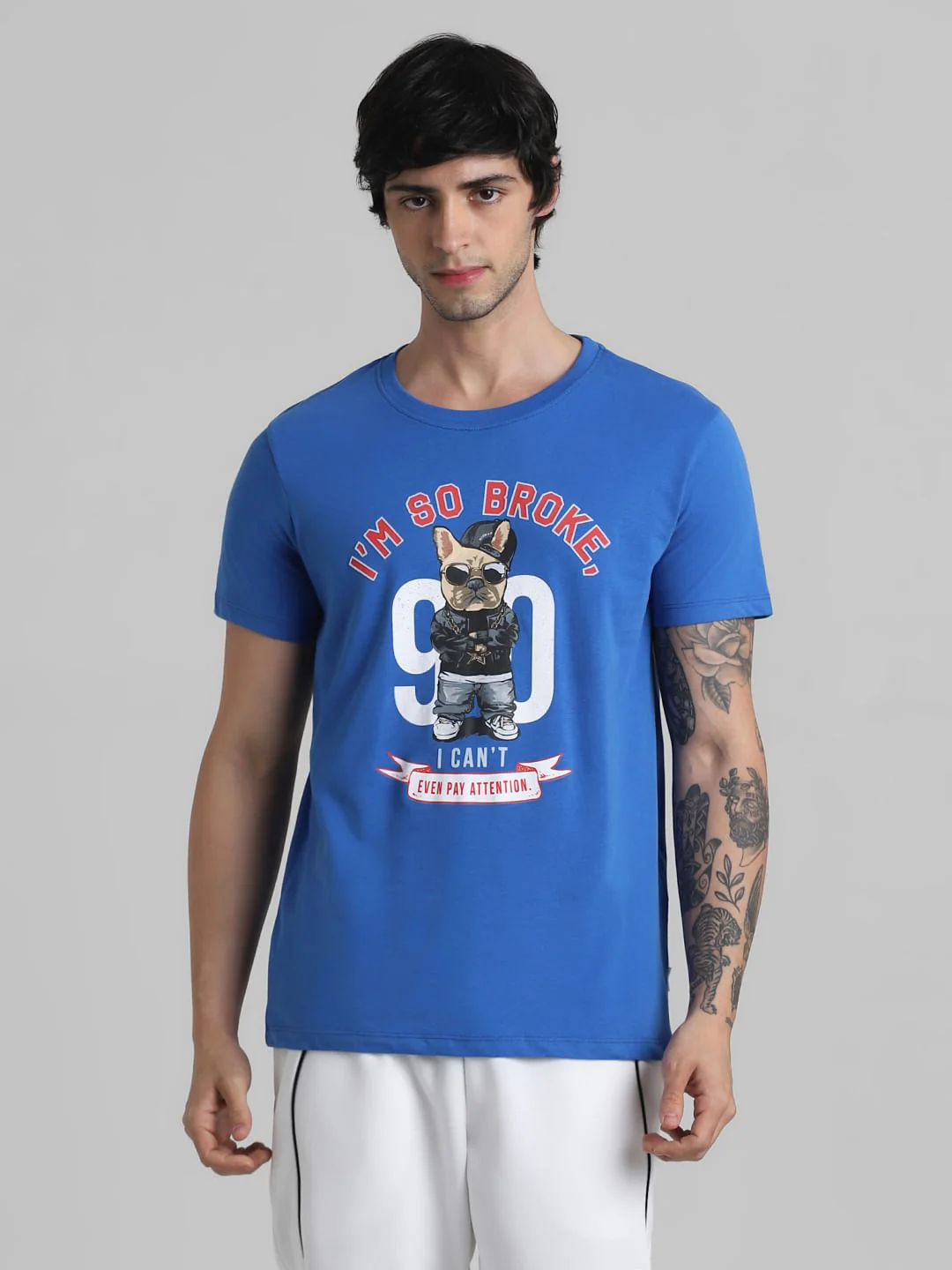 URBAN RACERS by JACK&JONES BLUE GRAPHIC PRINT CREW NECK T-SHIRT - Image 2