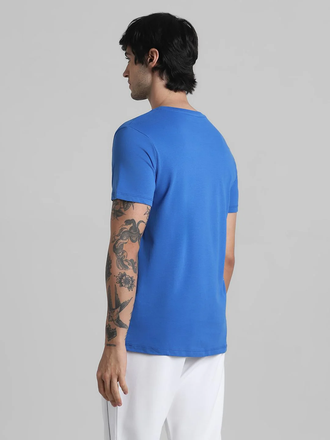 URBAN RACERS by JACK&JONES BLUE GRAPHIC PRINT CREW NECK T-SHIRT - Image 4