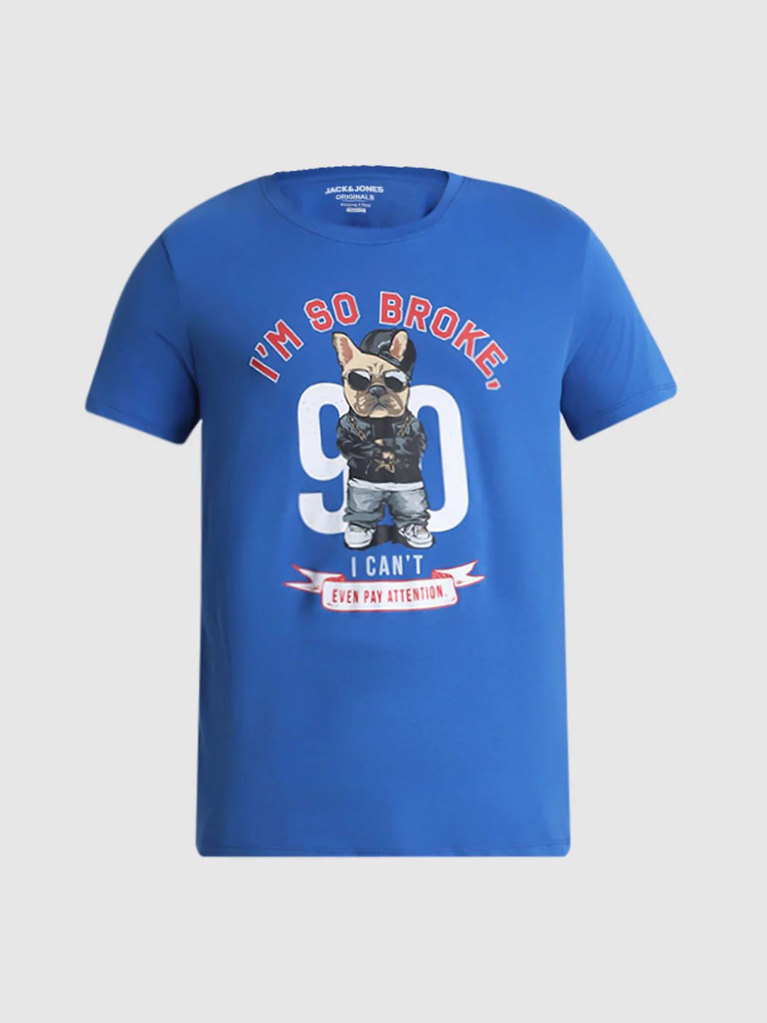 URBAN RACERS by JACK&JONES BLUE GRAPHIC PRINT CREW NECK T-SHIRT - Image 7