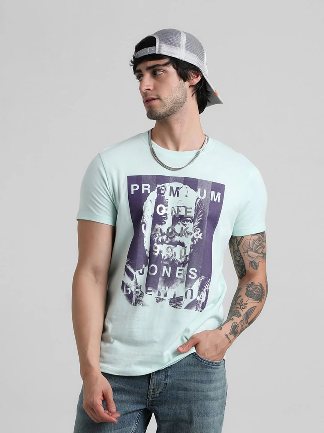 Green Logo Graphic Print T-shirt
