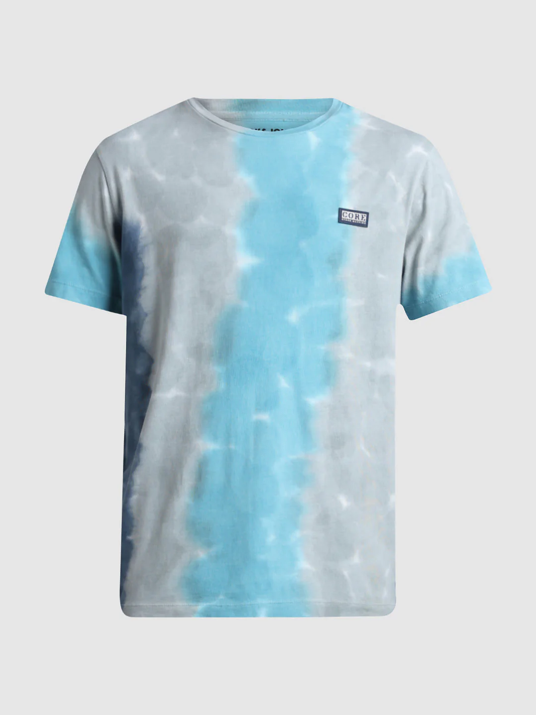 Blue & Grey Tie-Dye Crew Neck T-shirt - Image 7