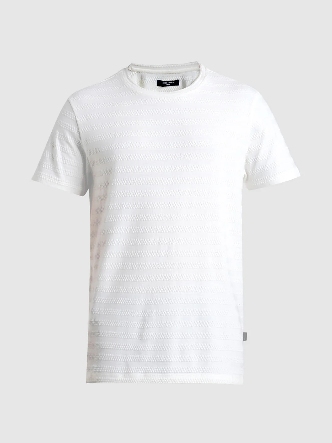 White Knitted Crew Neck T-shirt - Image 7