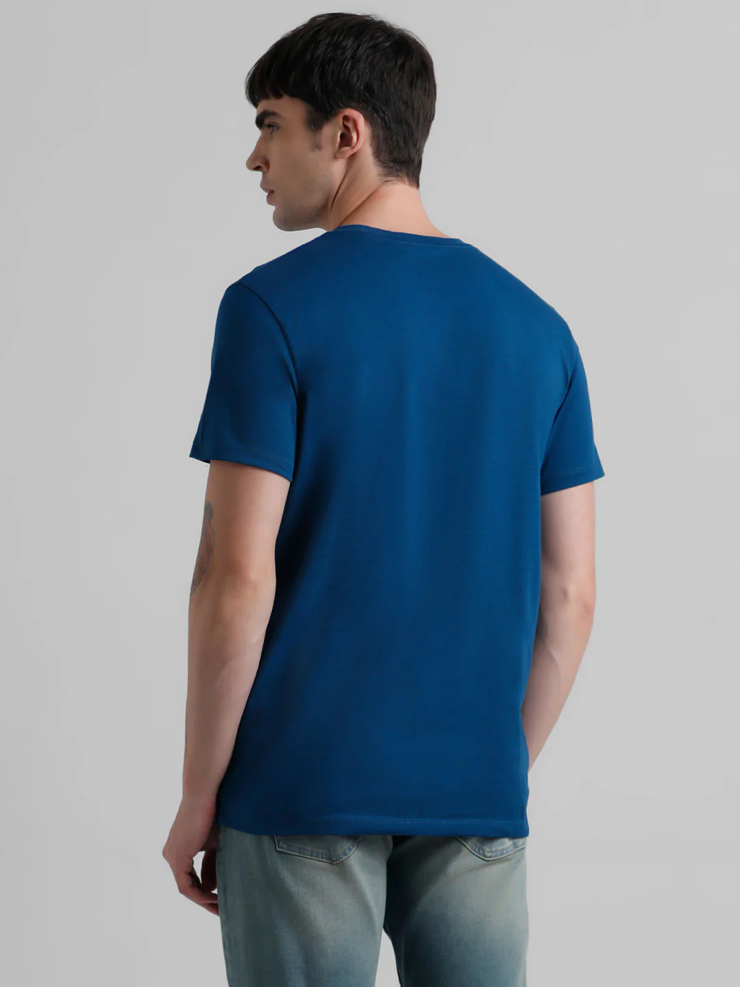 Green Printed Crew Neck T-shirt - Image 4