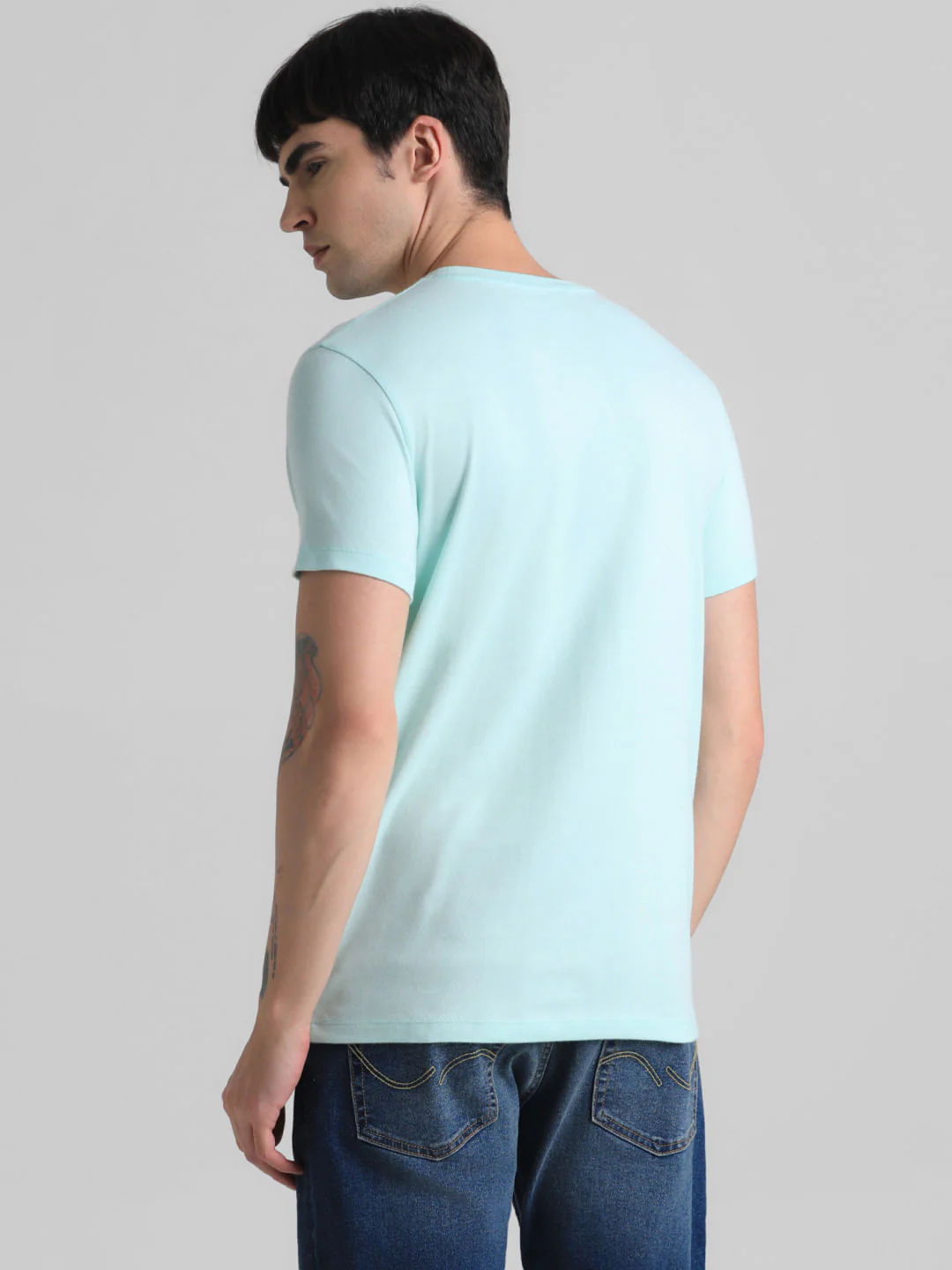 Green Logo Text Crew Neck T-shirt - Image 4