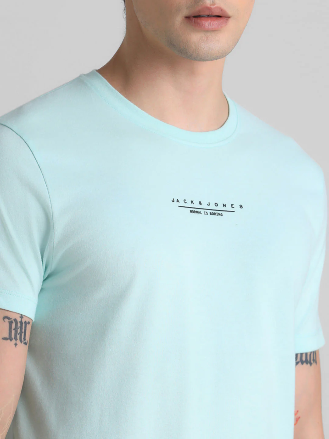 Green Logo Text Crew Neck T-shirt - Image 5