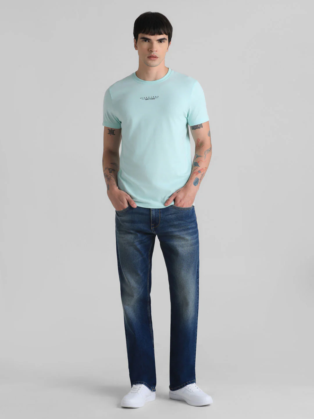 Green Logo Text Crew Neck T-shirt - Image 6