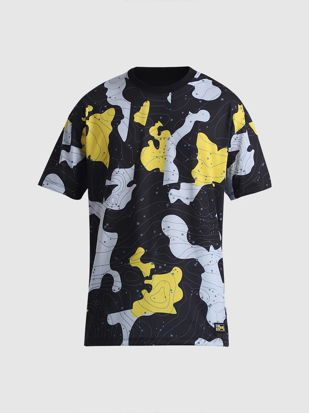 Black Abstract Print Oversized T-shirt - Image 7