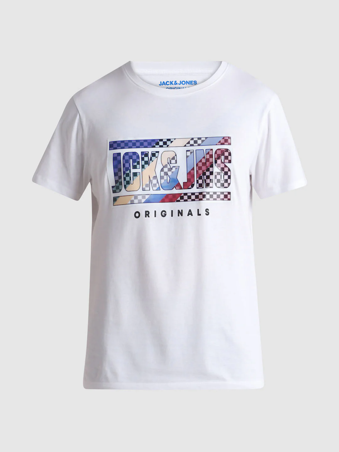 URBAN RACERS by JACK&JONES White Logo Print Crew Neck T-shirt - Image 7