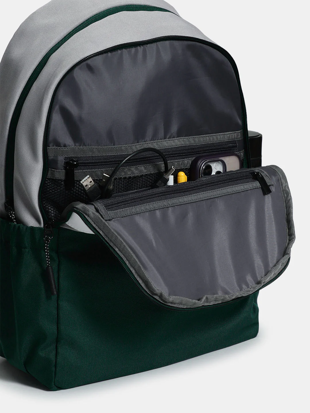 Green Colourblocked Backpack - Image 8