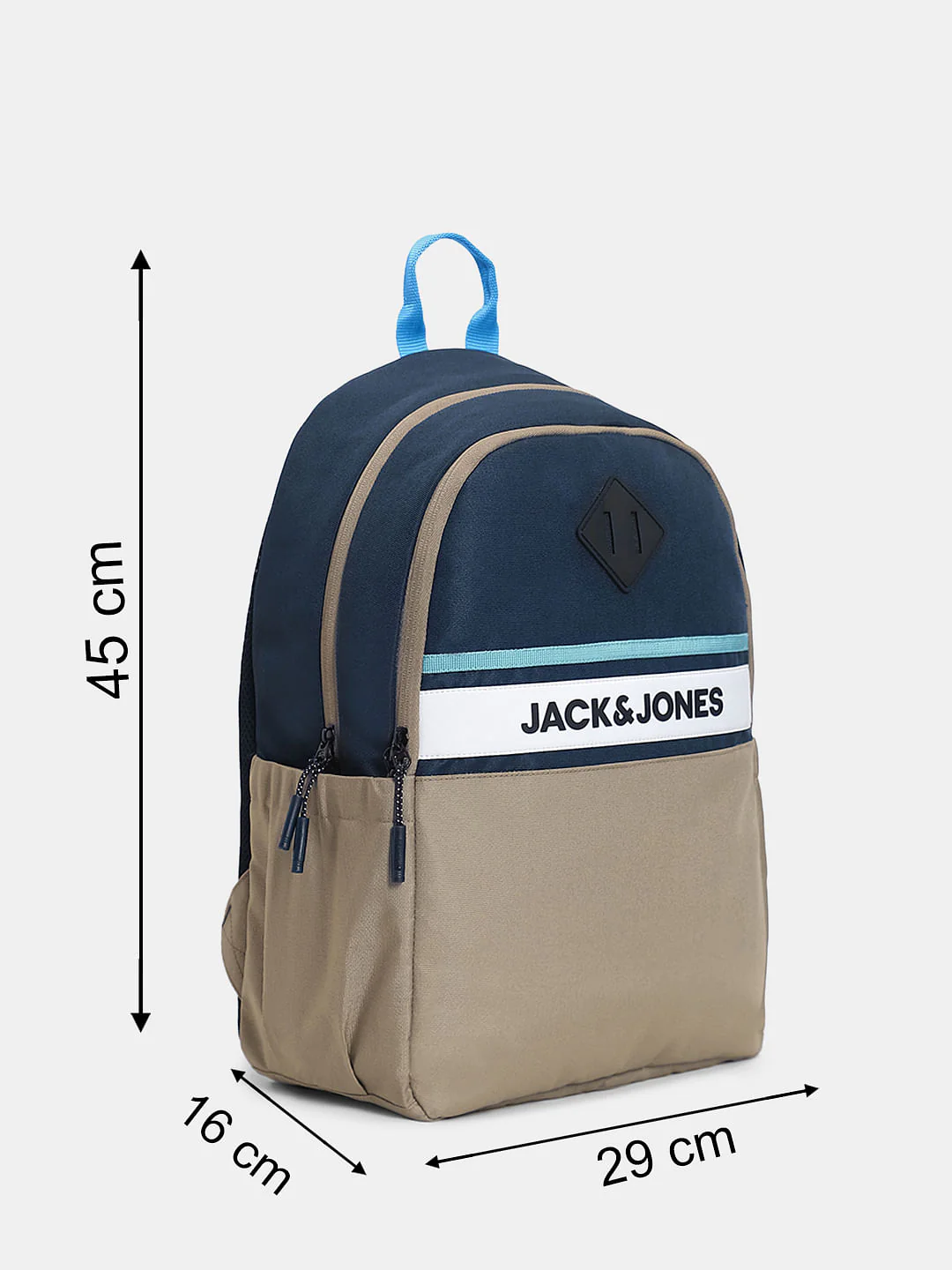 Grey Colourblocked Backpack - Image 9