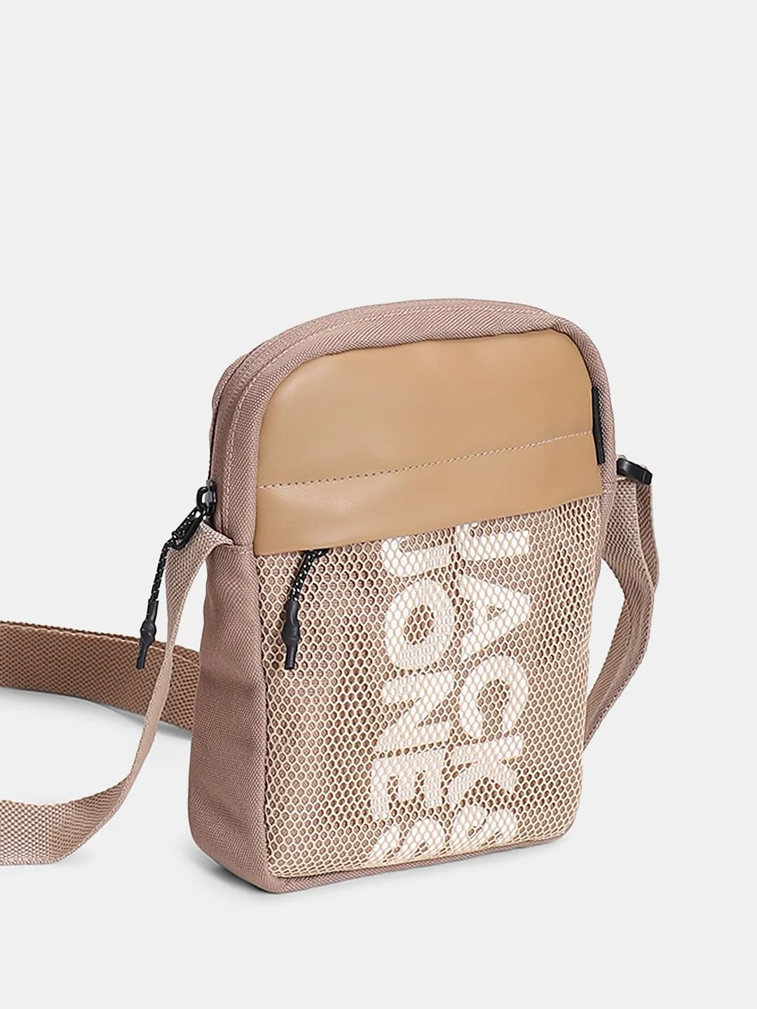 Beige Mesh Sling Bag - Image 2