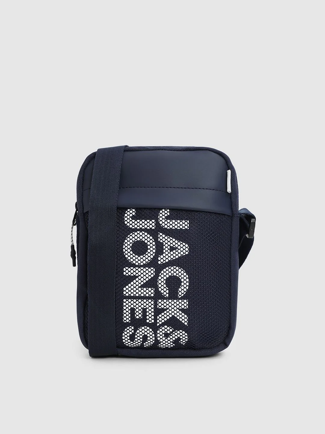 Navy Blue Mesh Detail Sling Bag