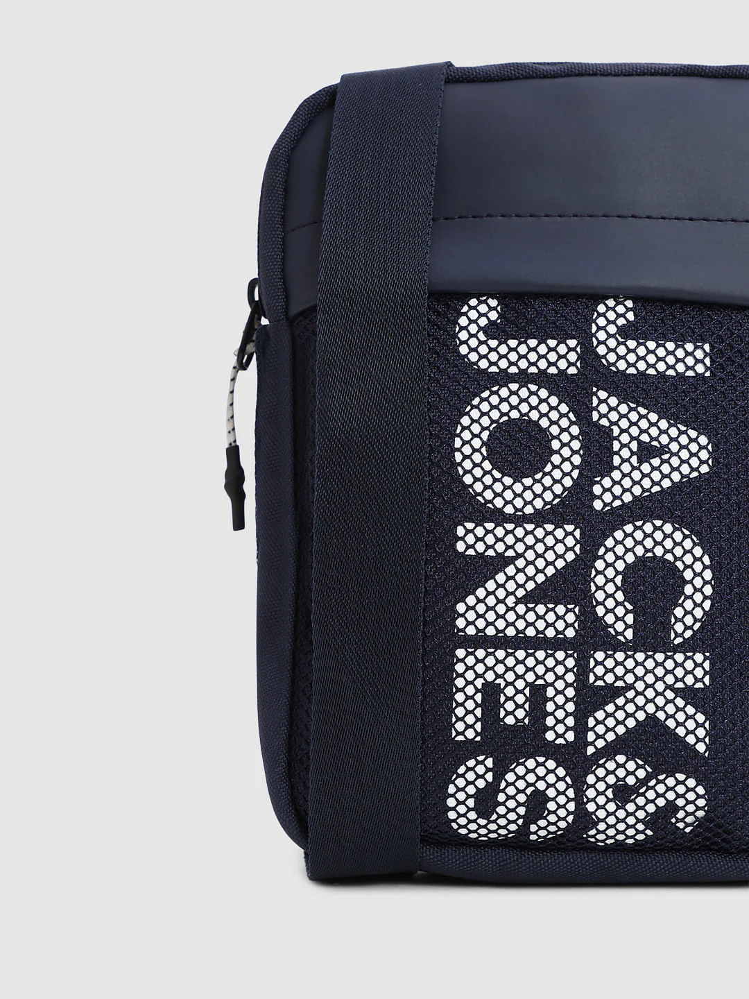 Navy Blue Mesh Detail Sling Bag - Image 4