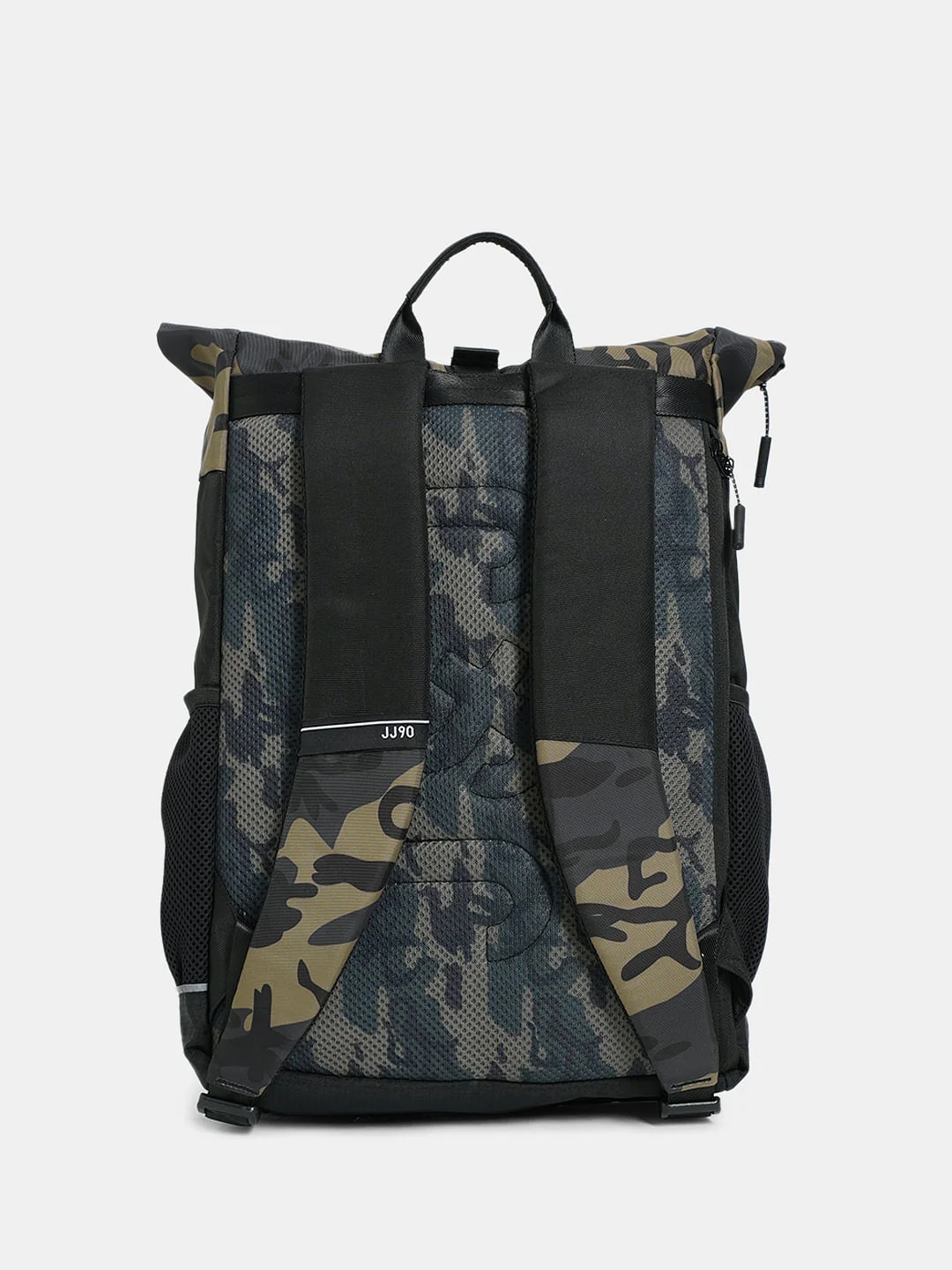 Olive Camo Print Roll-Top Backpack - Image 3