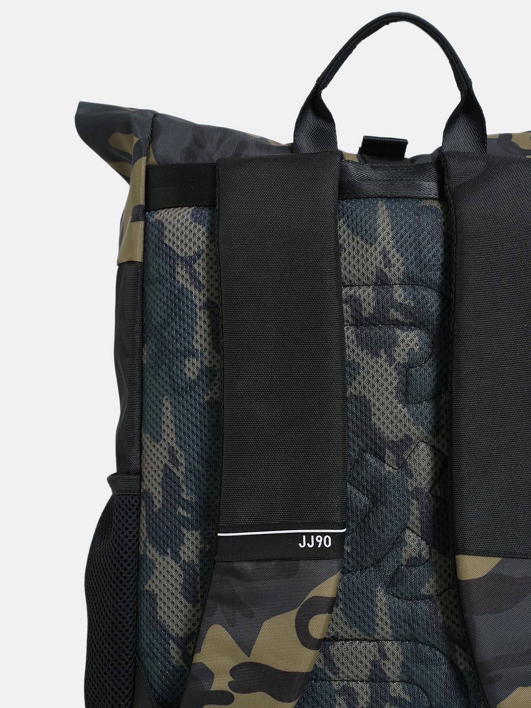 Olive Camo Print Roll-Top Backpack - Image 5