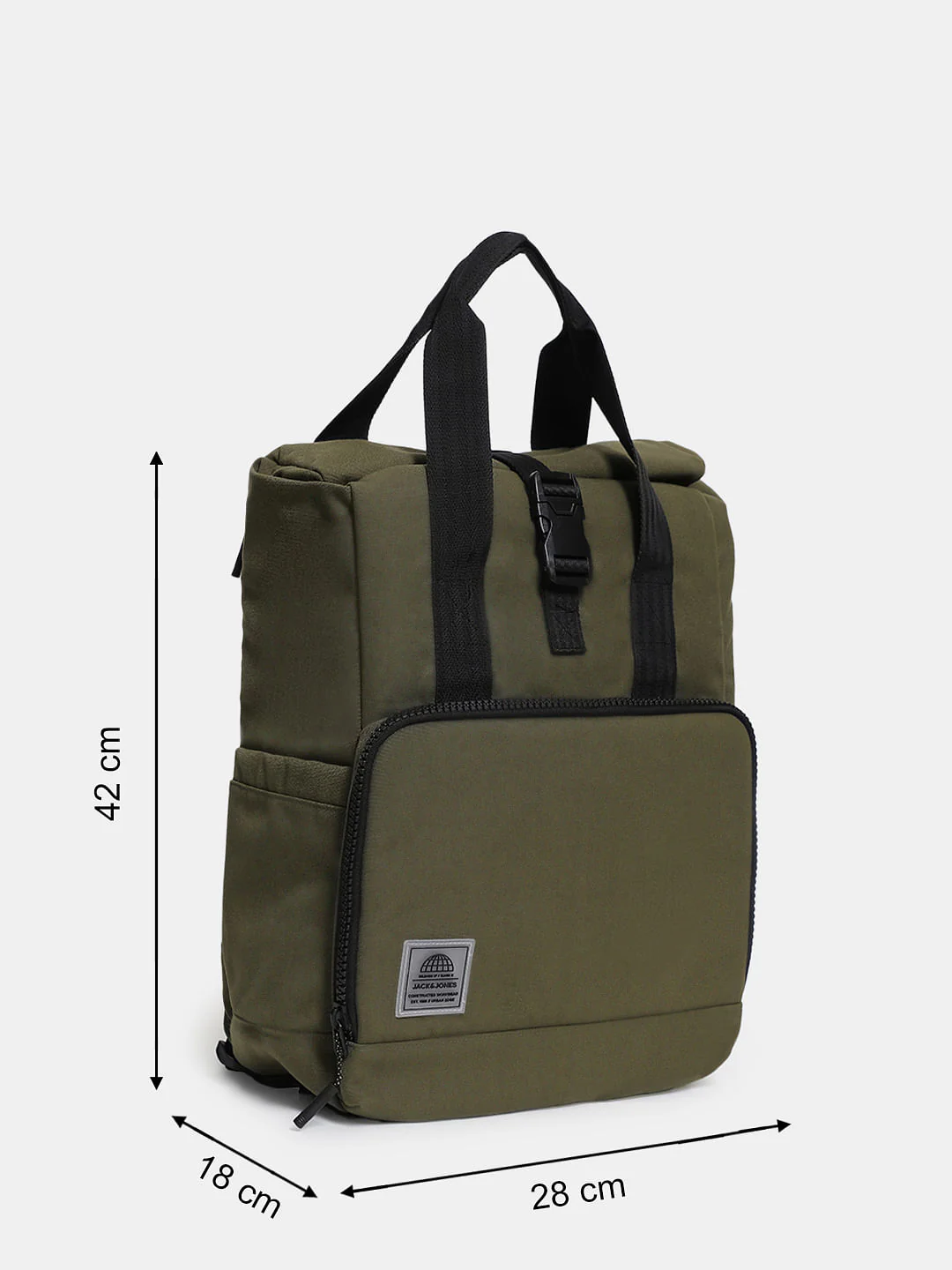 Olive Camo Print Roll-Top Backpack - Image 8