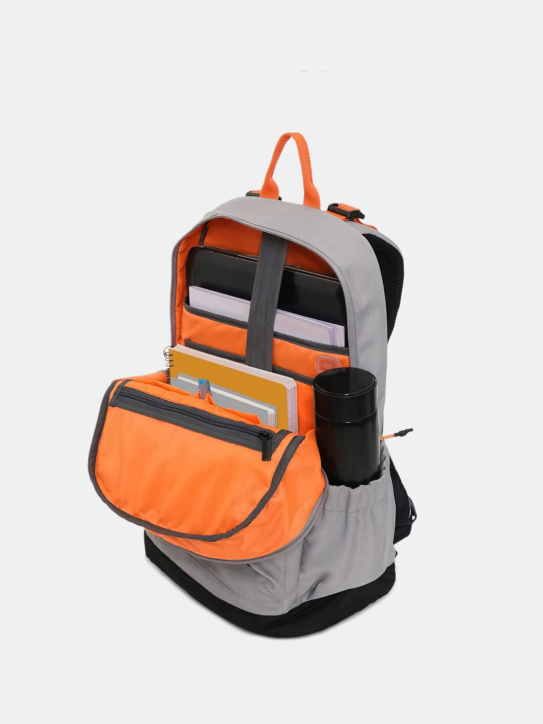 Grey & Orange Backpack - Image 6