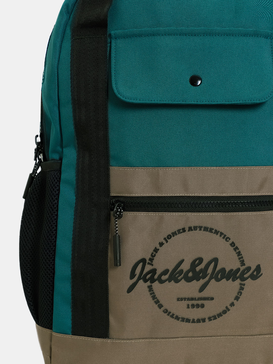Green Colourblocked Everyday Backpack - Image 4