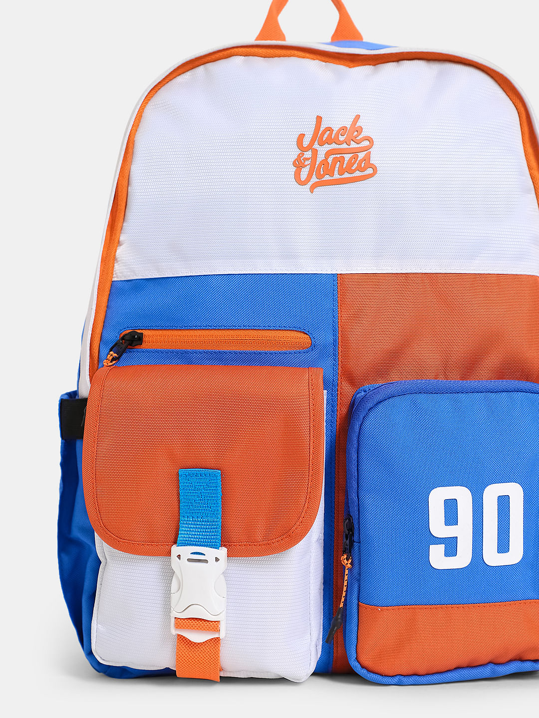 Orange Colourblocked Backpack - Image 4