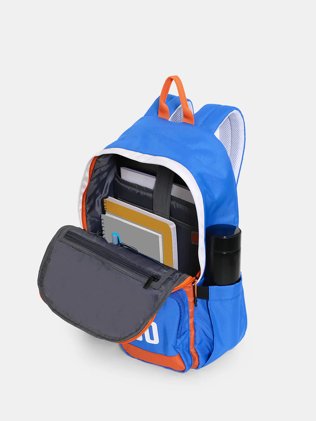 Orange Colourblocked Backpack - Image 6