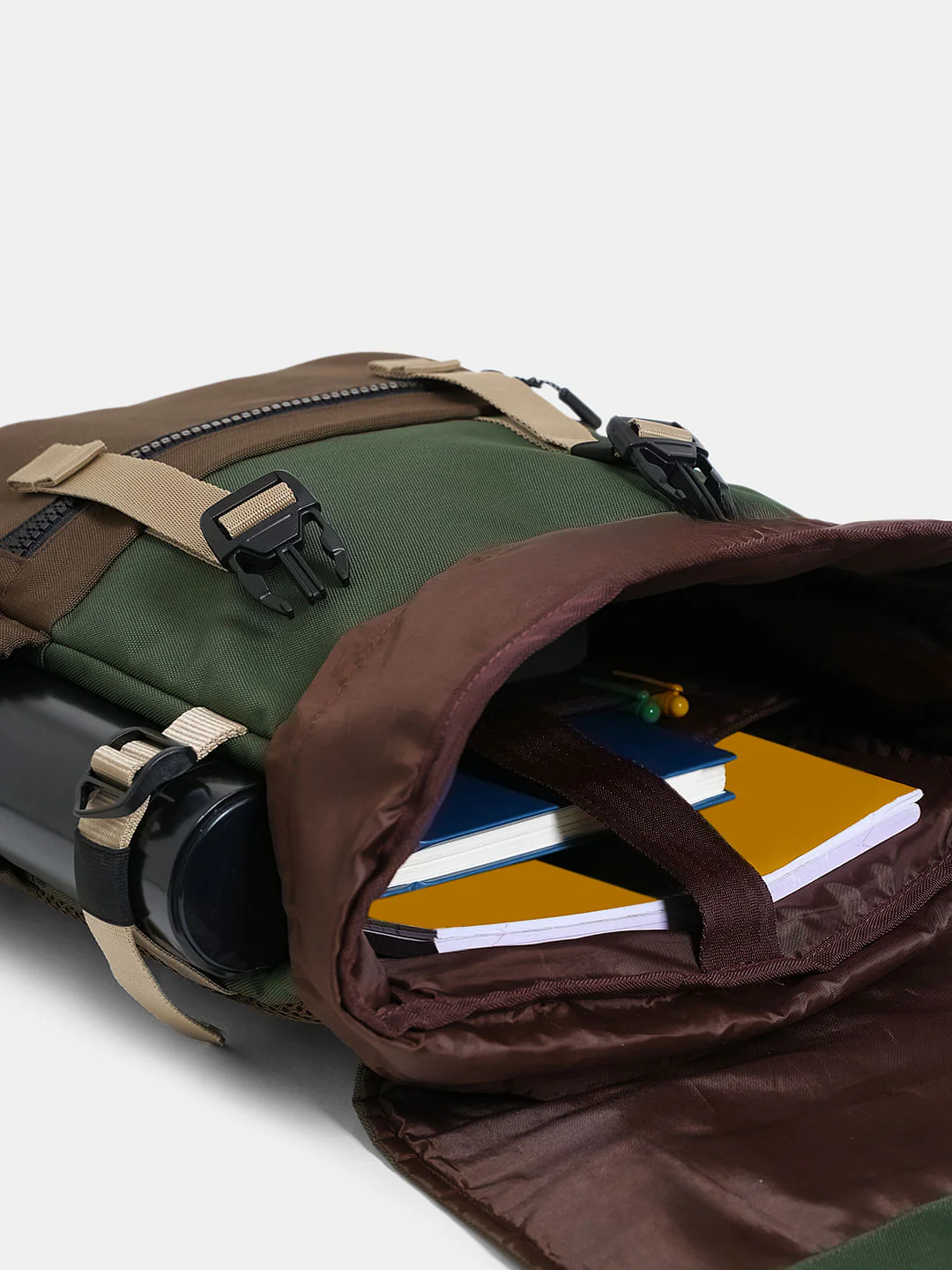 Green Colourblocked Backpack - Image 6