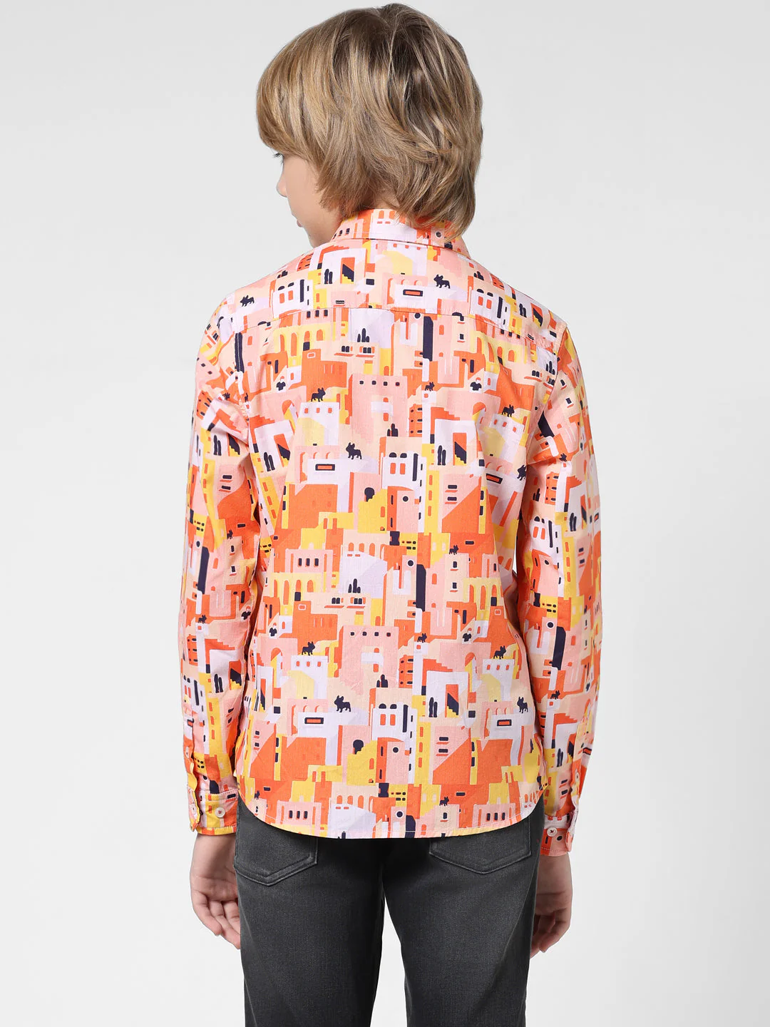 Boys Printed Cotton Shirt - Image 3